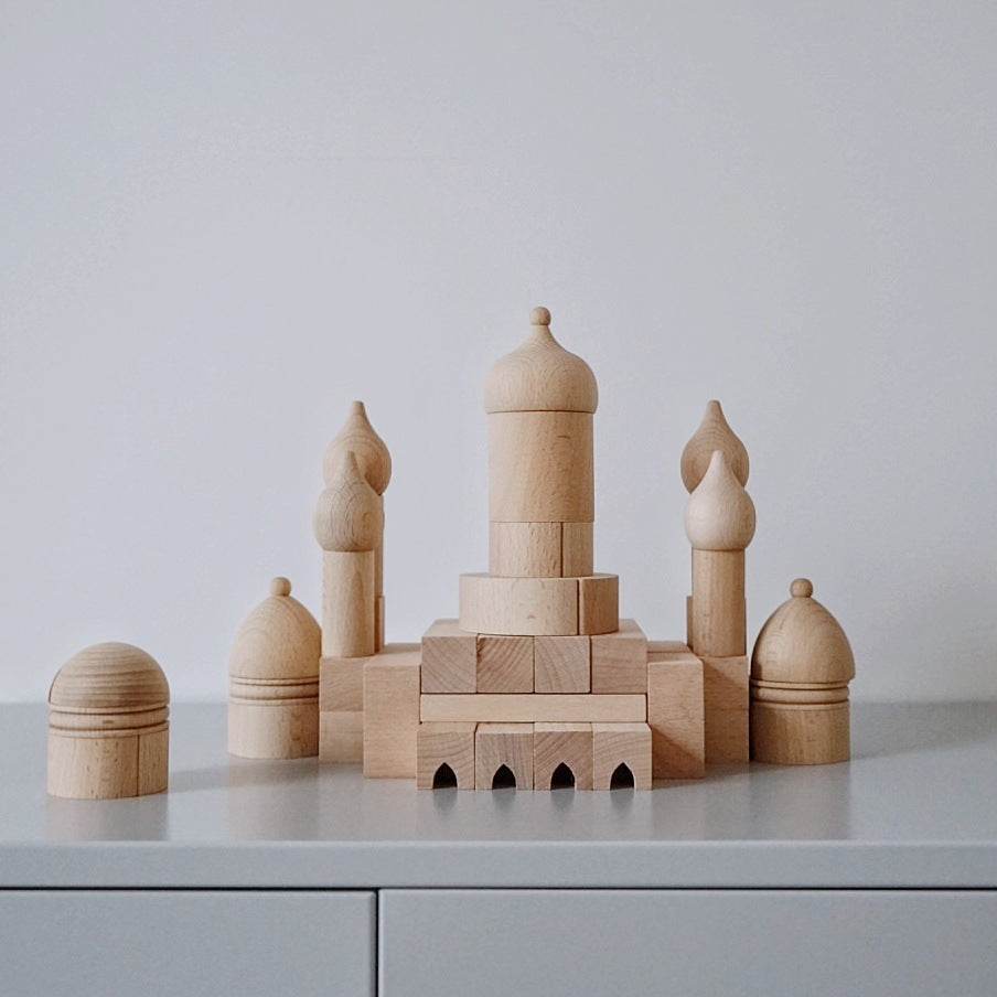 110 wooden children's blocks