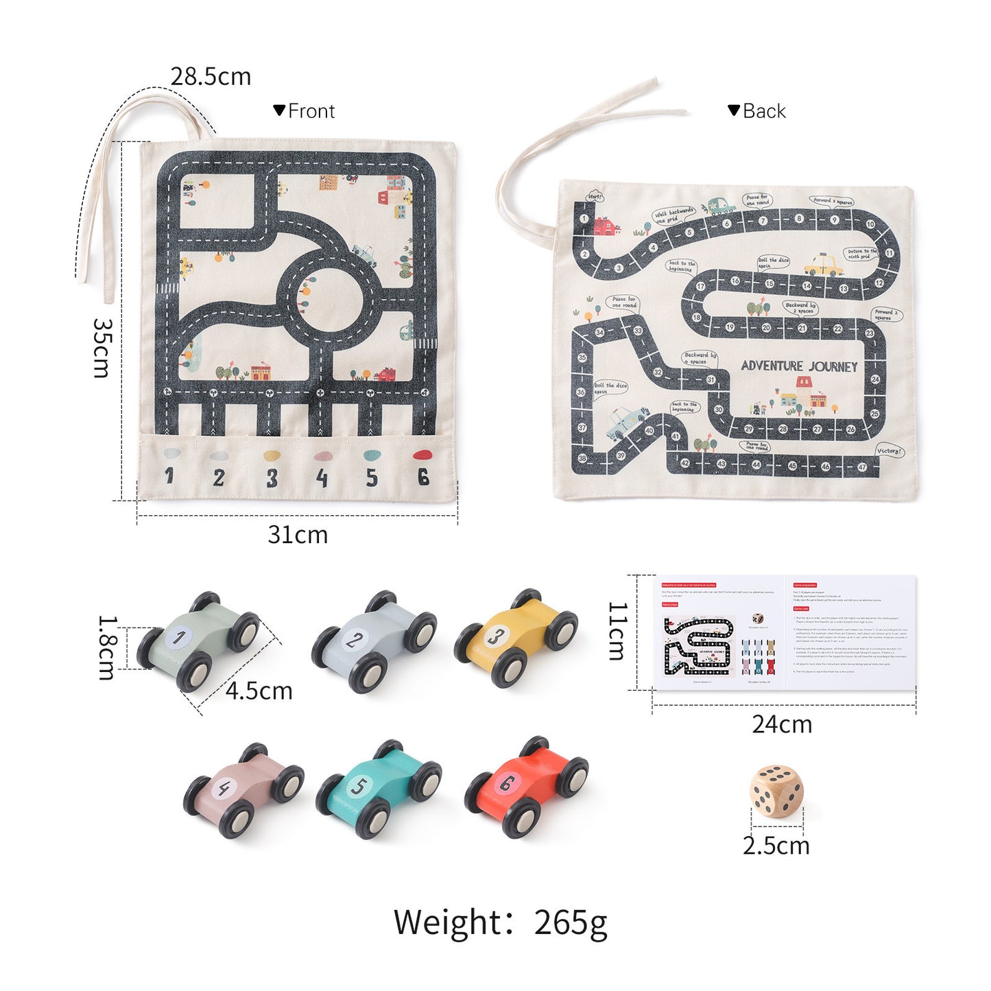 Educational Multifunctional Wooden Car Toy