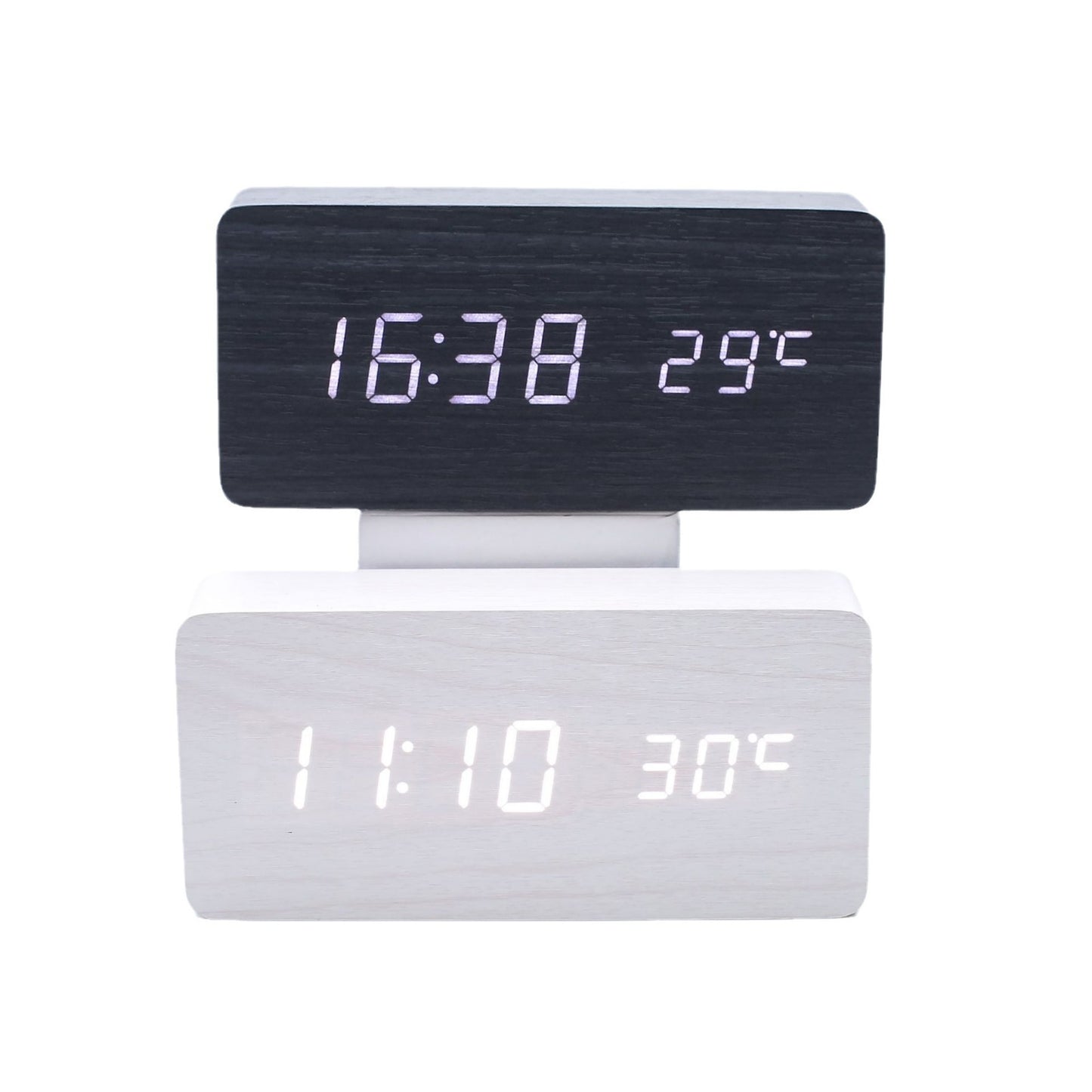 Creative Multifunctional Voice-controlled Wooden Clock