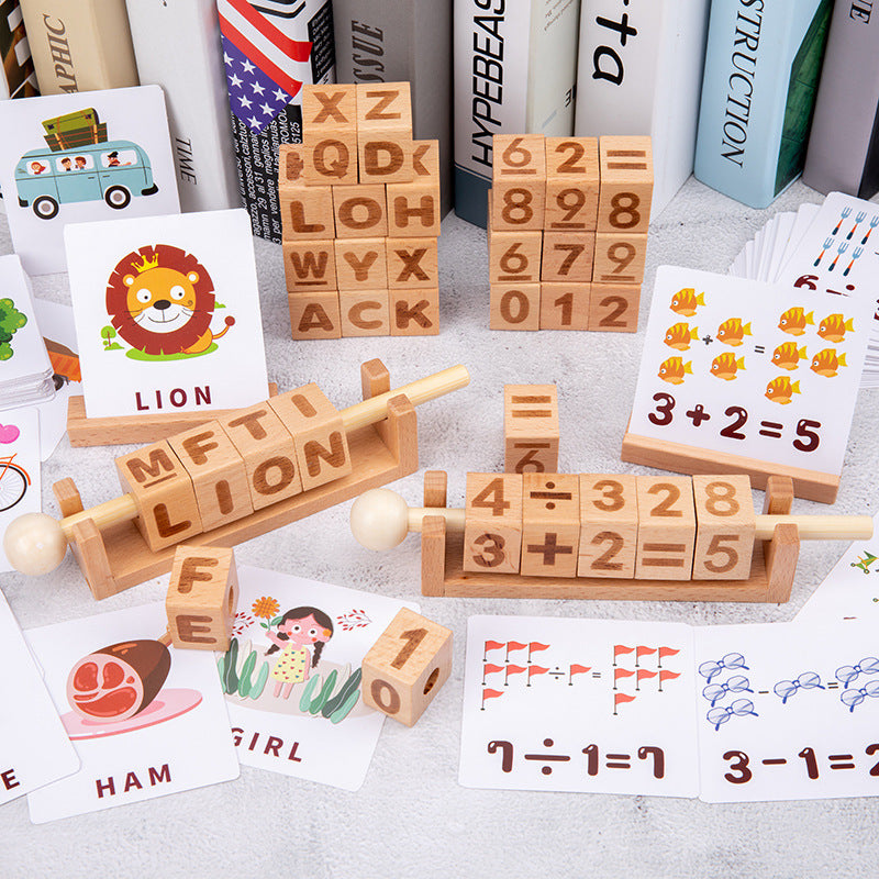 Wooden Numeric Letter Rubik's Cube