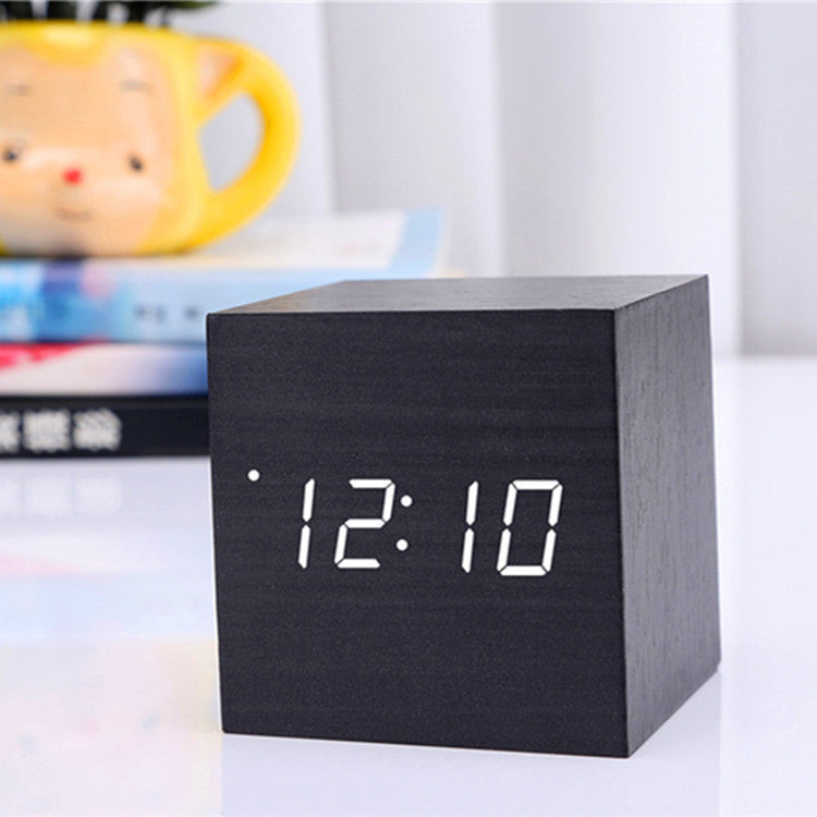 Creative Multifunctional Voice-controlled Wooden Clock