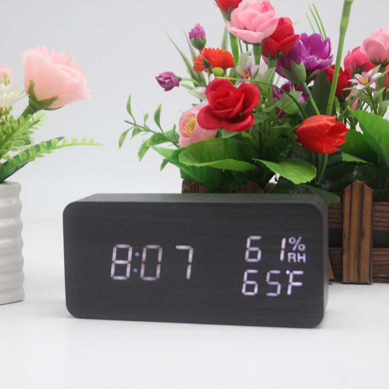 Creative Multifunctional Voice-controlled Wooden Clock