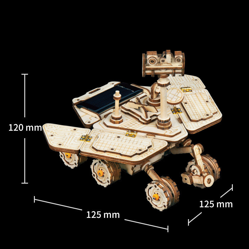 4 wooden solar toy cars