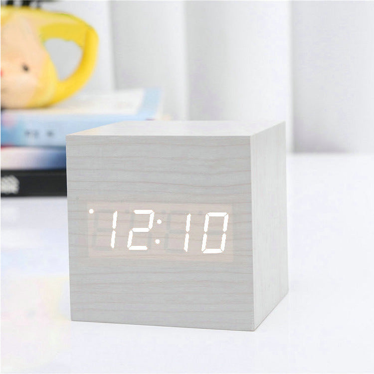 Creative Multifunctional Voice-controlled Wooden Clock