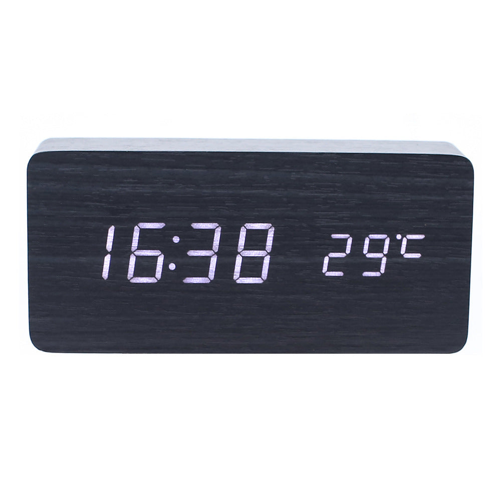 Creative Multifunctional Voice-controlled Wooden Clock
