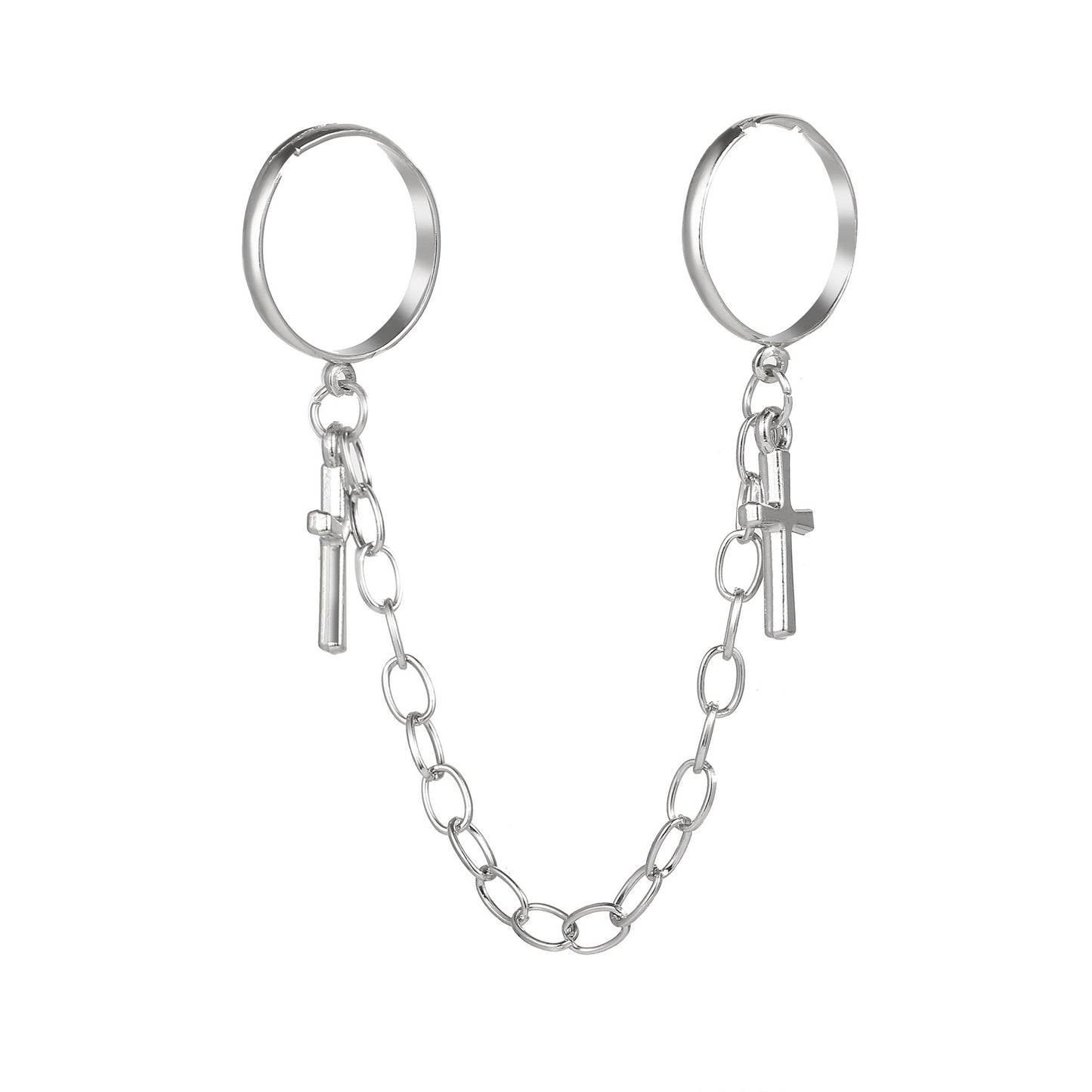 Leaf Ring Creative Personality Bounce Chain Combination Ring