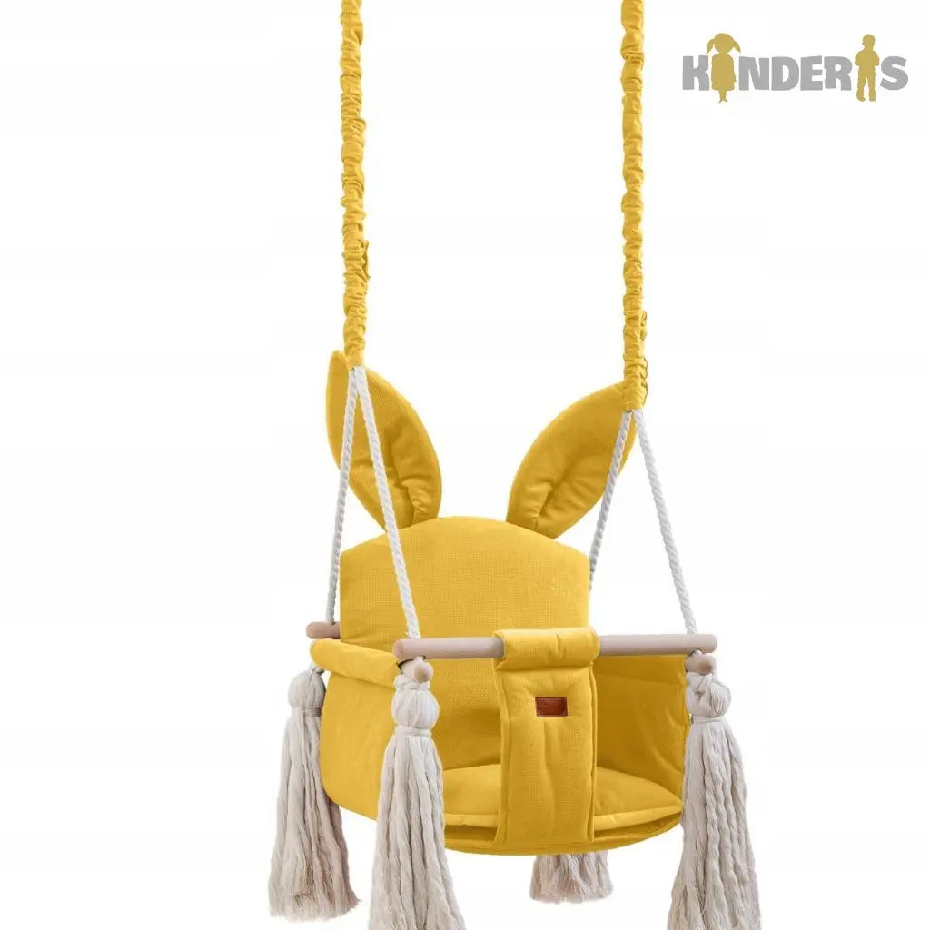 Velvet indoor swing for babies and children with backrest