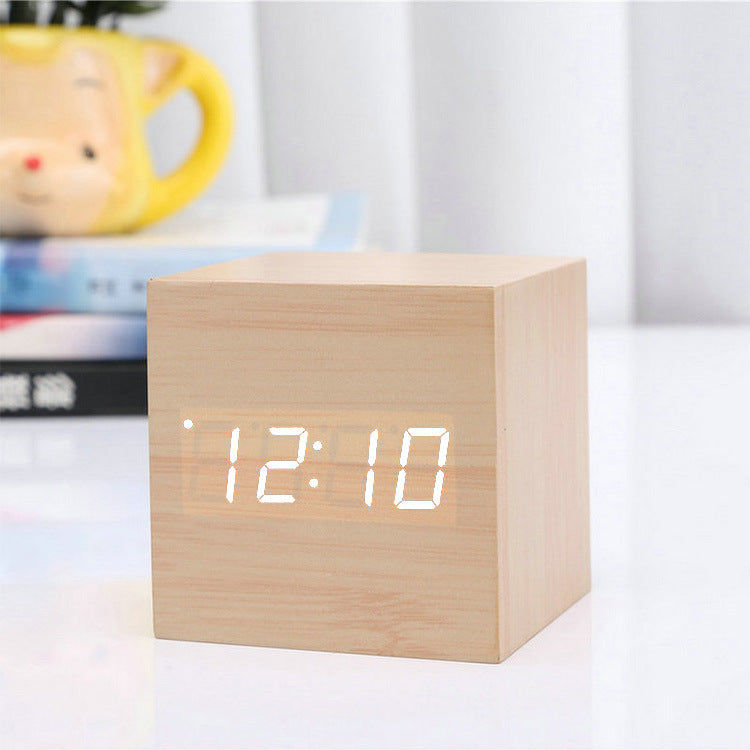 Creative Multifunctional Voice-controlled Wooden Clock