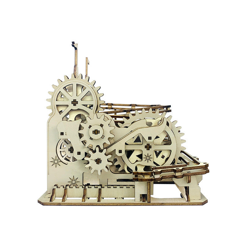 Handmade Diy Assembling Model Of Wooden Castle Track Ball Ornaments