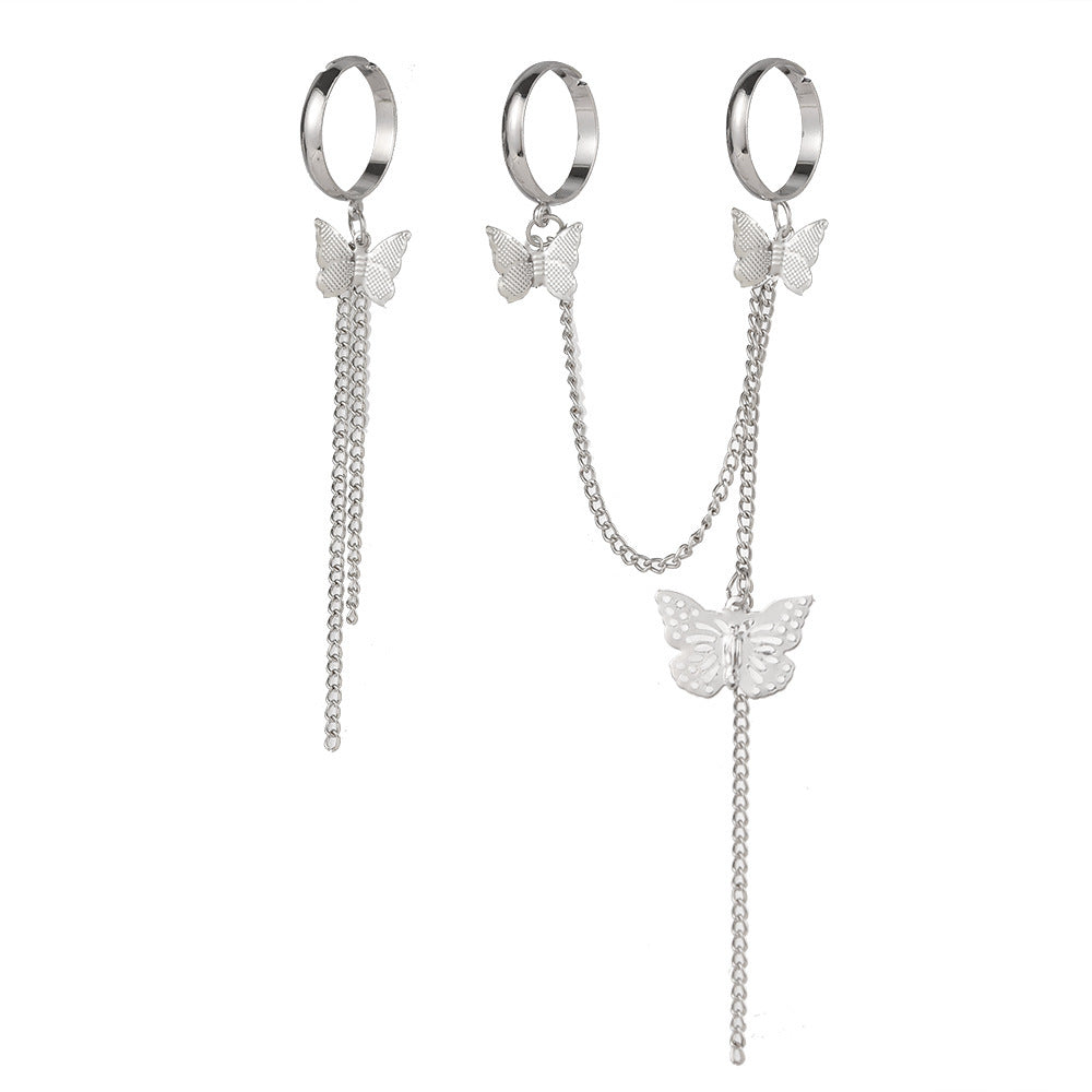 Leaf Ring Creative Personality Bounce Chain Combination Ring