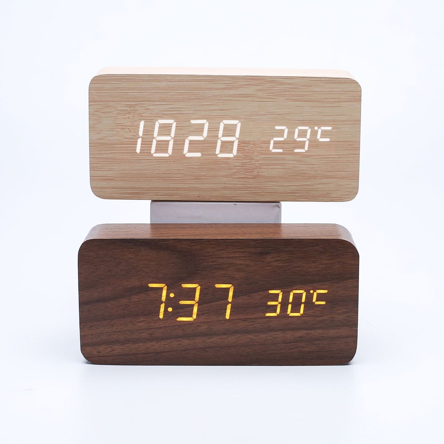 Creative Multifunctional Voice-controlled Wooden Clock