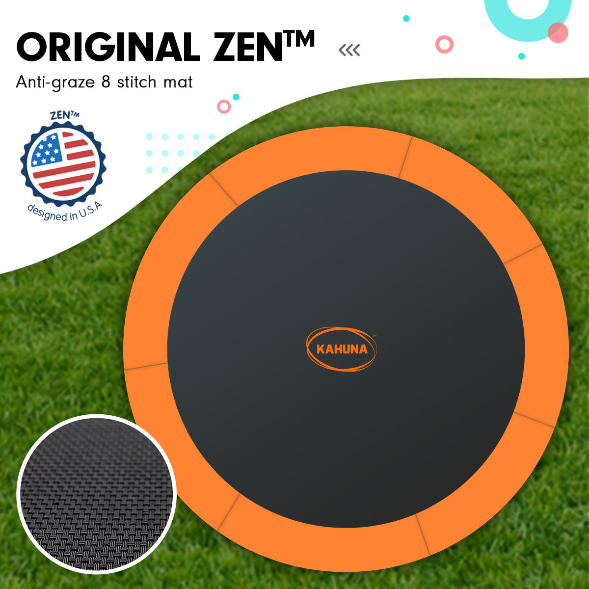 NNEDPE Kahuna Trampoline 14 ft with Roof- orange-1