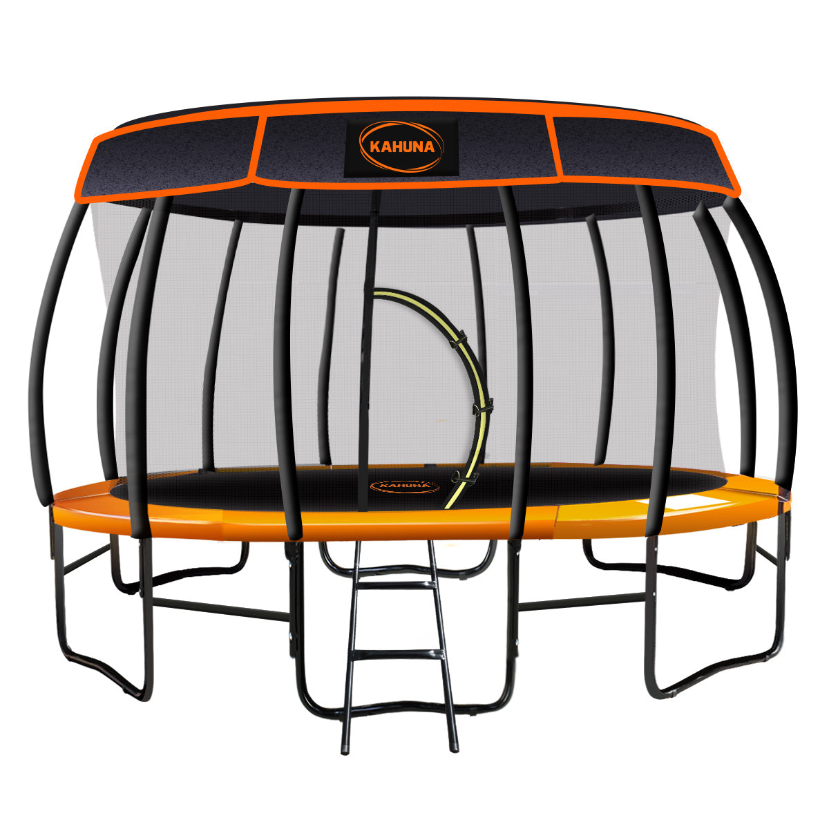 NNEDPE Kahuna Trampoline 14 ft with Roof- orange-0