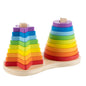 Rainbow Tower Jenga Ring Building Block Toy