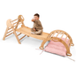4in1 Montessori Climbing Frame: Pikler Triangle + Arch + Slide Board + Cushion for Toddlers (1–3 Years)