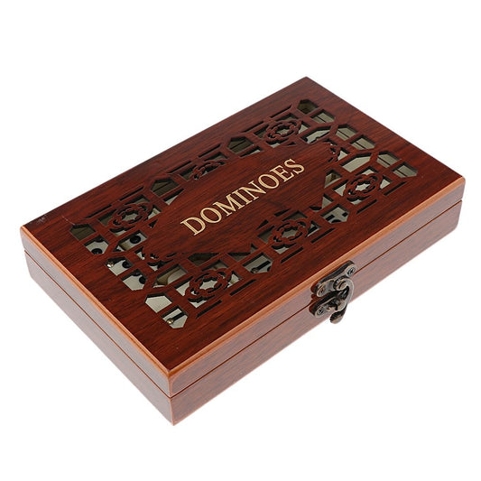 28 Dominoes Set wooden box