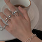 Leaf Ring Creative Personality Bounce Chain Combination Ring