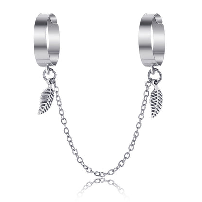 Leaf Ring Creative Personality Bounce Chain Combination Ring