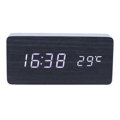 Creative Multifunctional Voice-controlled Wooden Clock