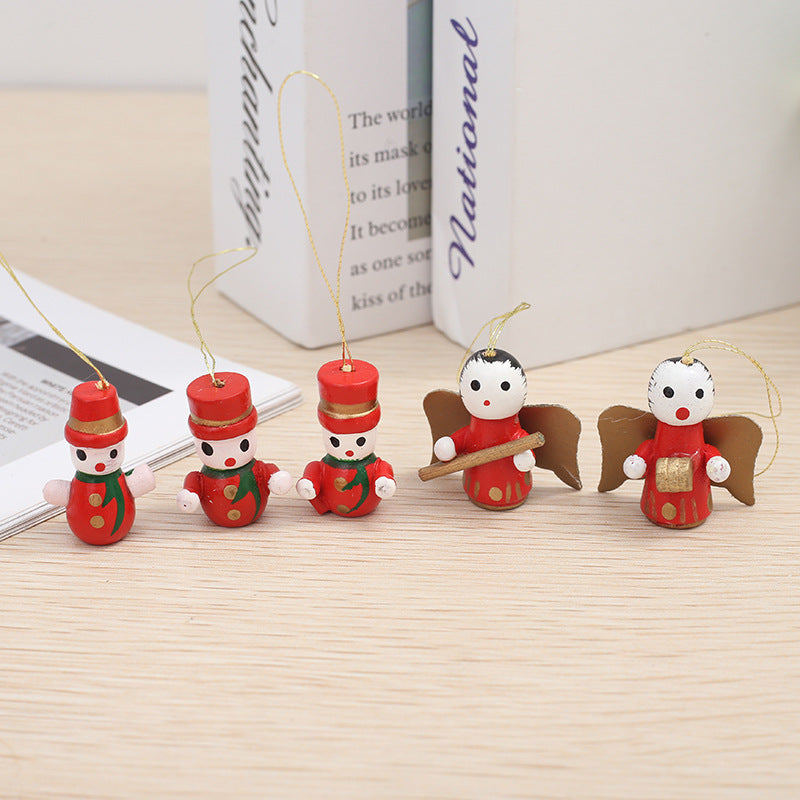 Christmas Wooden Cartoon Pendant Boxed