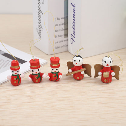 Christmas Wooden Cartoon Pendant Boxed