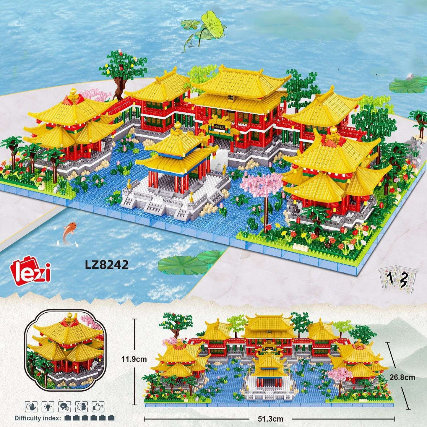 New Architecture Series Snow View Castle Collaborating Toy Building Blocks