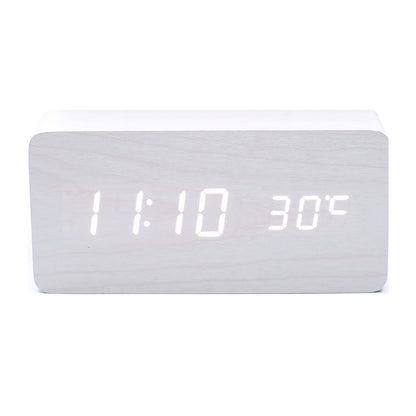 Creative Multifunctional Voice-controlled Wooden Clock