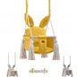 Velvet indoor swing for babies and children with backrest