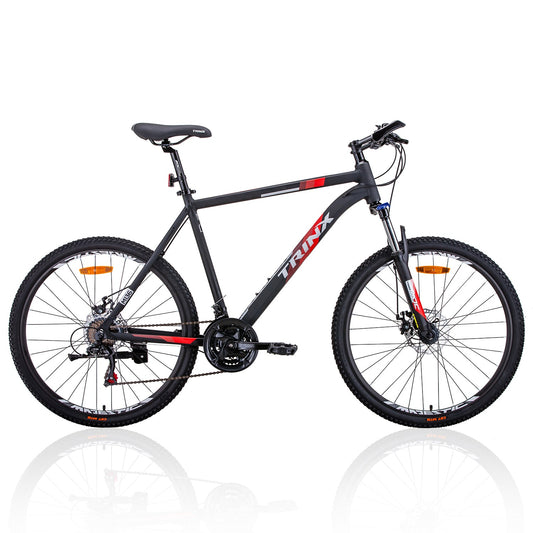 NNEDSZ Trinx MTB Mens Mountain Bike 26 inch Shimano Gear 21-Speed [Colour: Matt Black White/Red] [Size Of Frame: 17 inches]-0