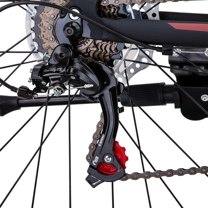 NNEDSZ Trinx MTB Mens Mountain Bike 26 inch Shimano Gear 21-Speed [Colour: Matt Black White/Red] [Size Of Frame: 17 inches]-4