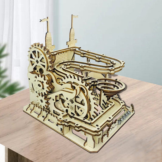 Handmade Diy Assembling Model Of Wooden Castle Track Ball Ornaments