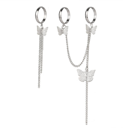 Leaf Ring Creative Personality Bounce Chain Combination Ring
