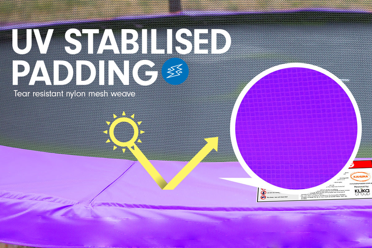 NNEDPE Kahuna Trampoline 10 ft with  Roof - Purple-2