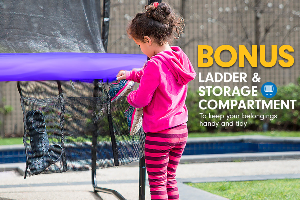 NNEDPE Kahuna Trampoline 10 ft with  Roof - Purple-3