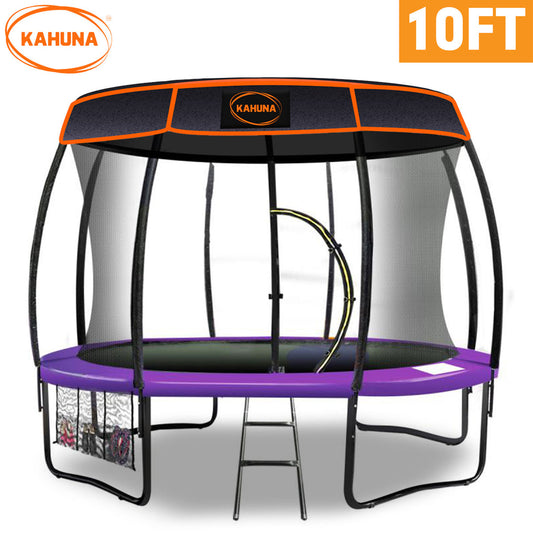 NNEDPE Kahuna Trampoline 10 ft with  Roof - Purple-0