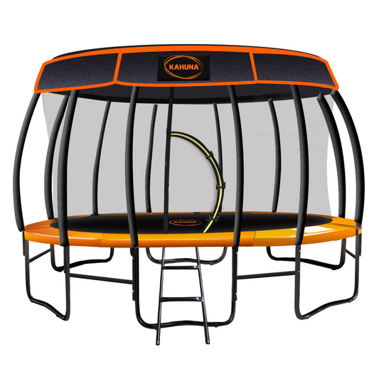 NNEDPE Kahuna Trampoline 14 ft with  Roof- orange-0