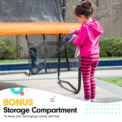 NNEDPE Kahuna Trampoline 14 ft with  Roof- orange-2